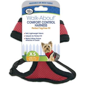 Four Paws Comfort Control Harness - Red - X-Small - For Dogs 3-4 lbs (11"-13" Chest & 7"-8" Neck)