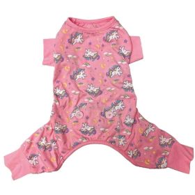 Fashion Pet Unicorn Dog Pajamas Pink (size: XX-S)